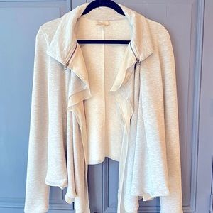 Bordeaux Cozy Gray Chiffon Cardigan